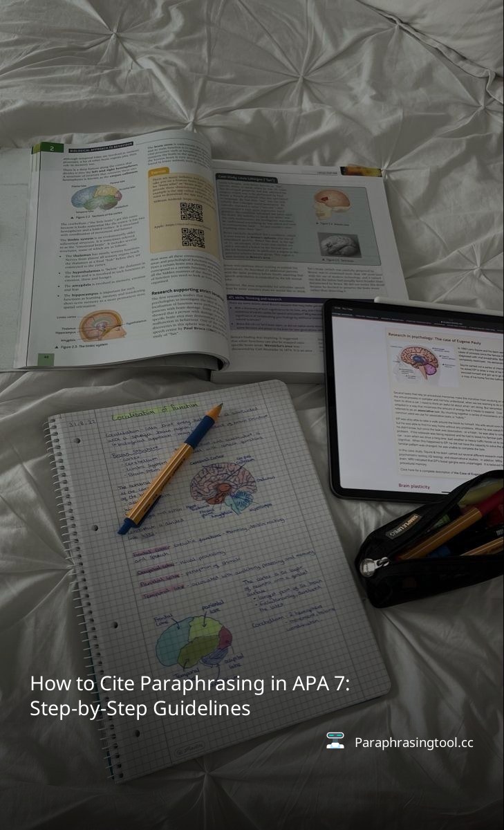 How to Cite Paraphrasing in APA 7: Step-by-Step Guidelines