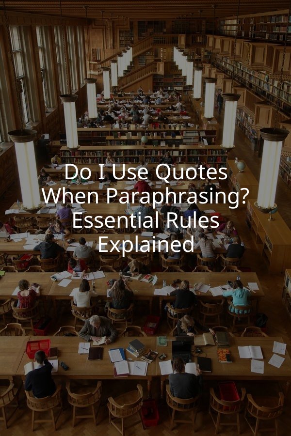Do I Use Quotes When Paraphrasing? Essential Rules Explained