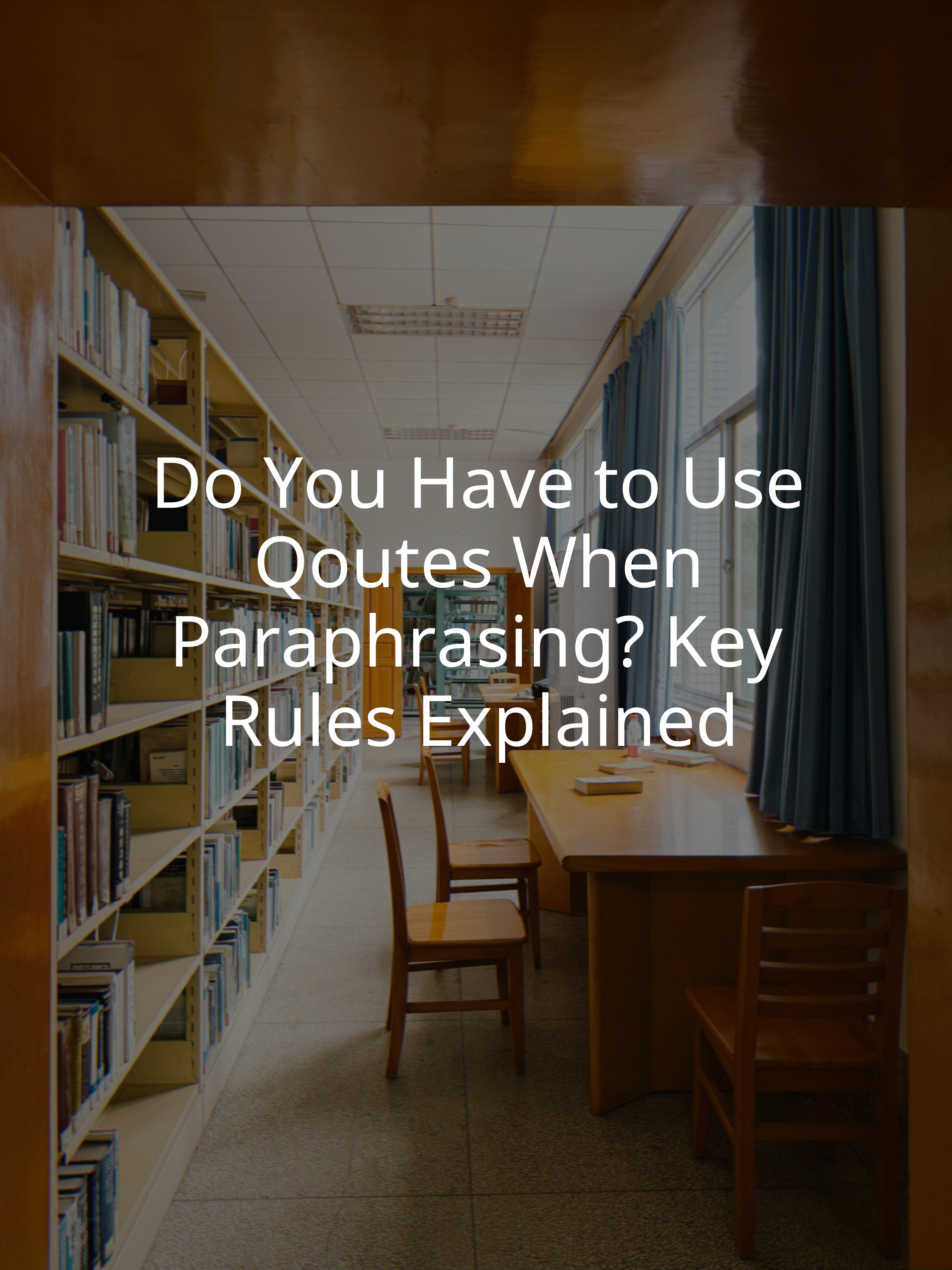 Do You Have to Use Qoutes When Paraphrasing? Key Rules Explained