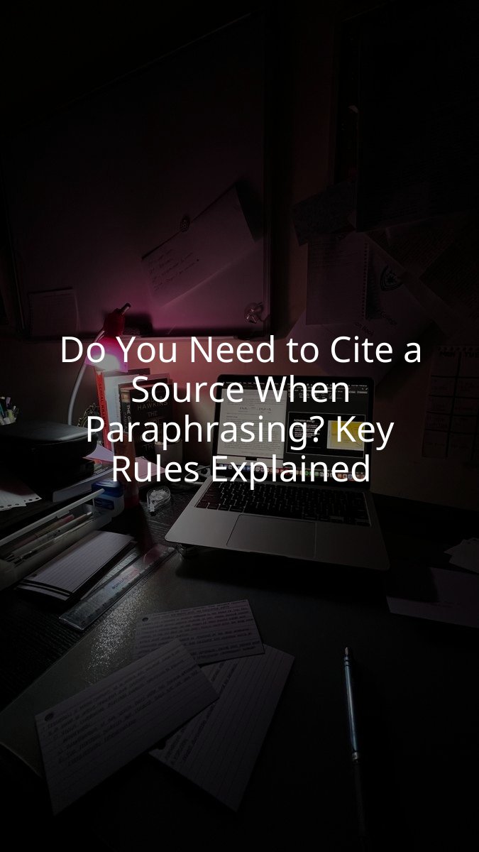 Do You Need to Cite a Source When Paraphrasing? Key Rules Explained