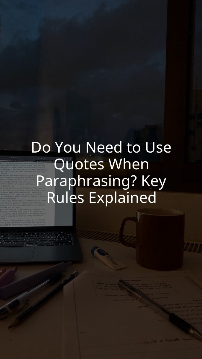 Do You Need to Use Quotes When Paraphrasing? Key Rules Explained