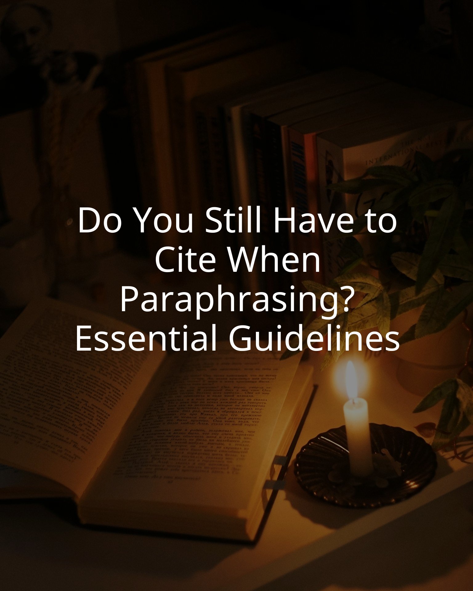 Do You Still Have to Cite When Paraphrasing? Essential Guidelines