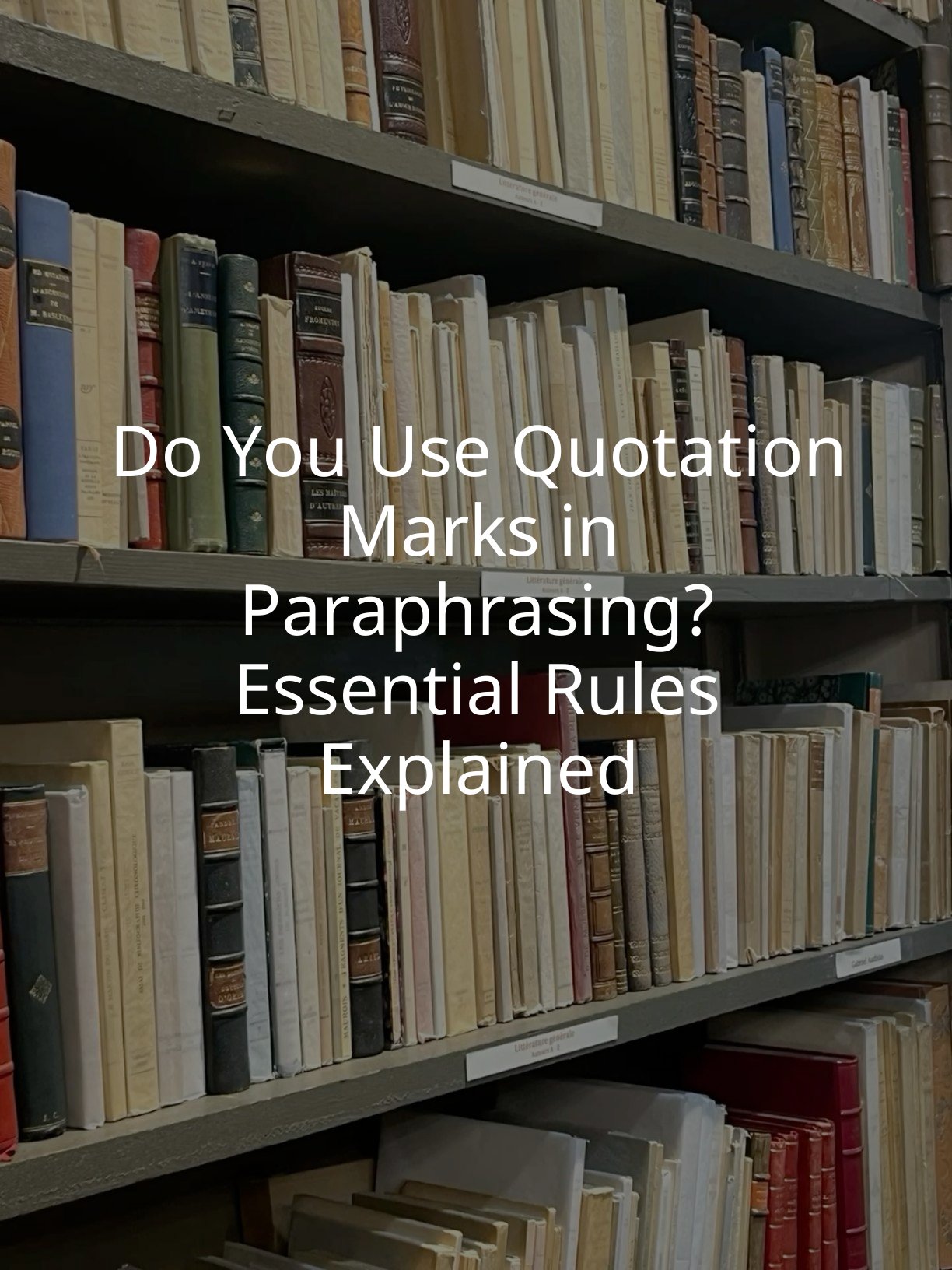 Do You Use Quotation Marks in Paraphrasing? Essential Rules Explained