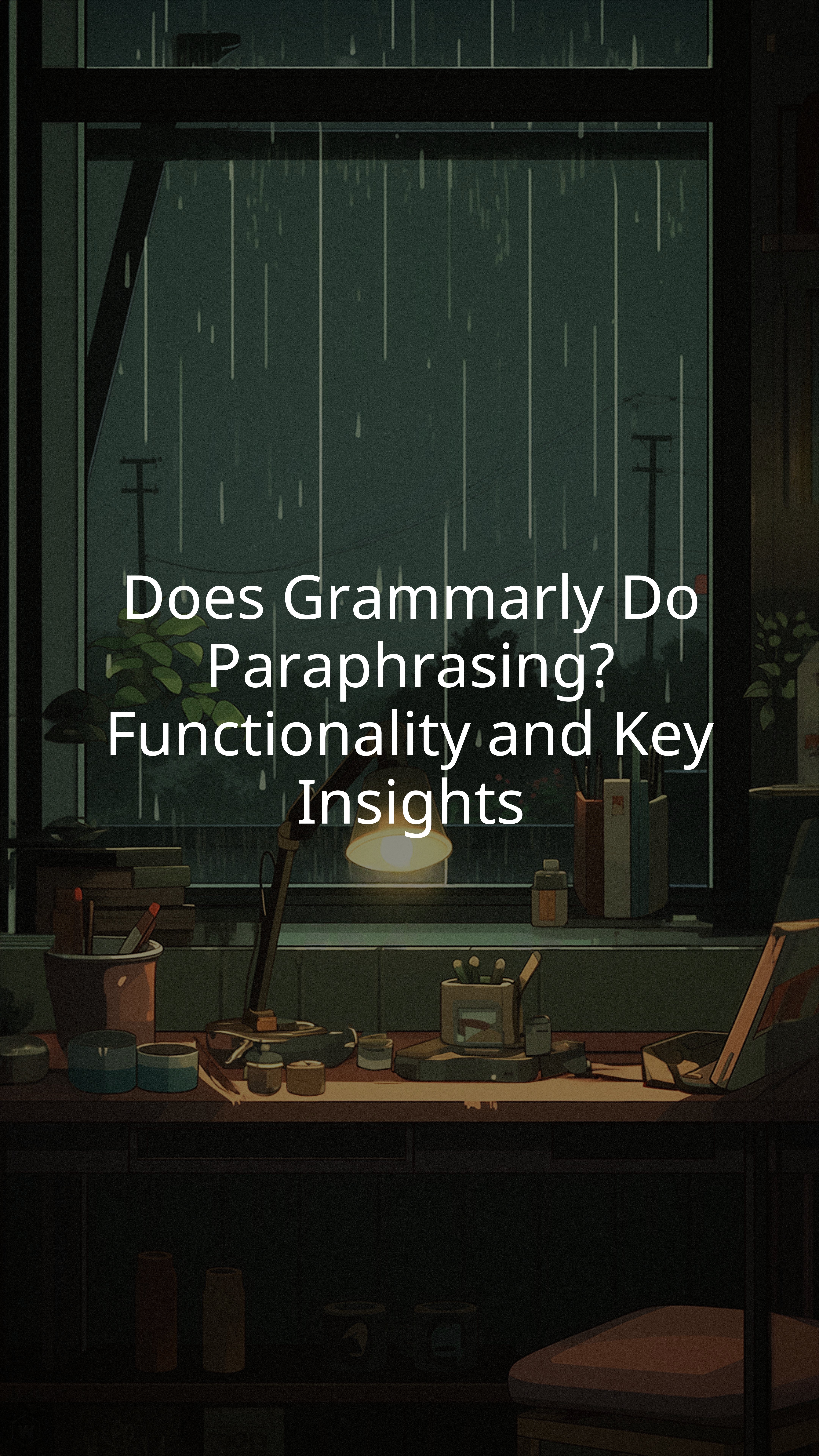 Does Grammarly Do Paraphrasing? Functionality and Key Insights