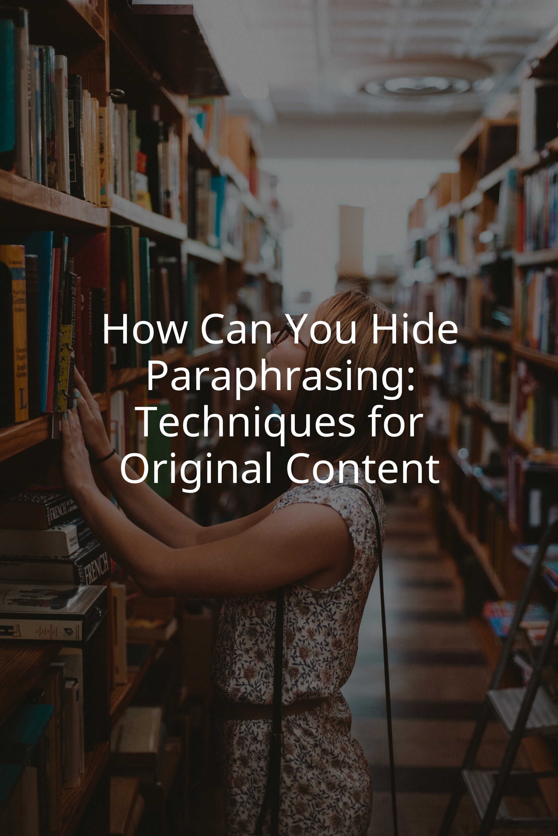 How Can You Hide Paraphrasing: Techniques for Original Content
