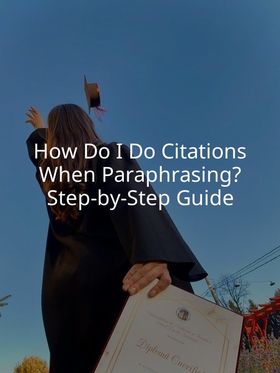 How Do I Do Citations When Paraphrasing? Step-by-Step Guide