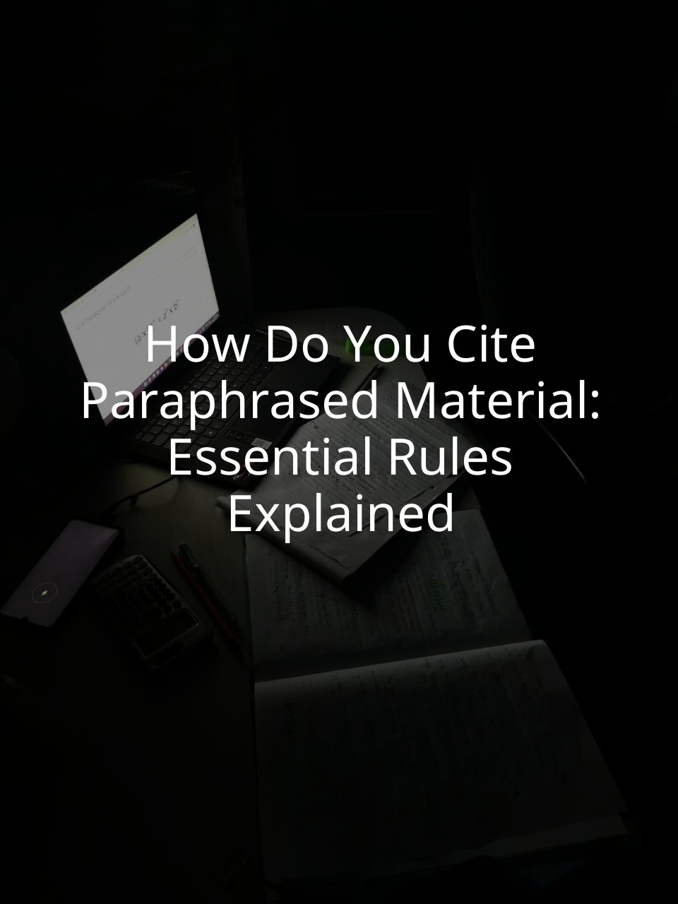 How Do You Cite Paraphrased Material: Essential Rules Explained