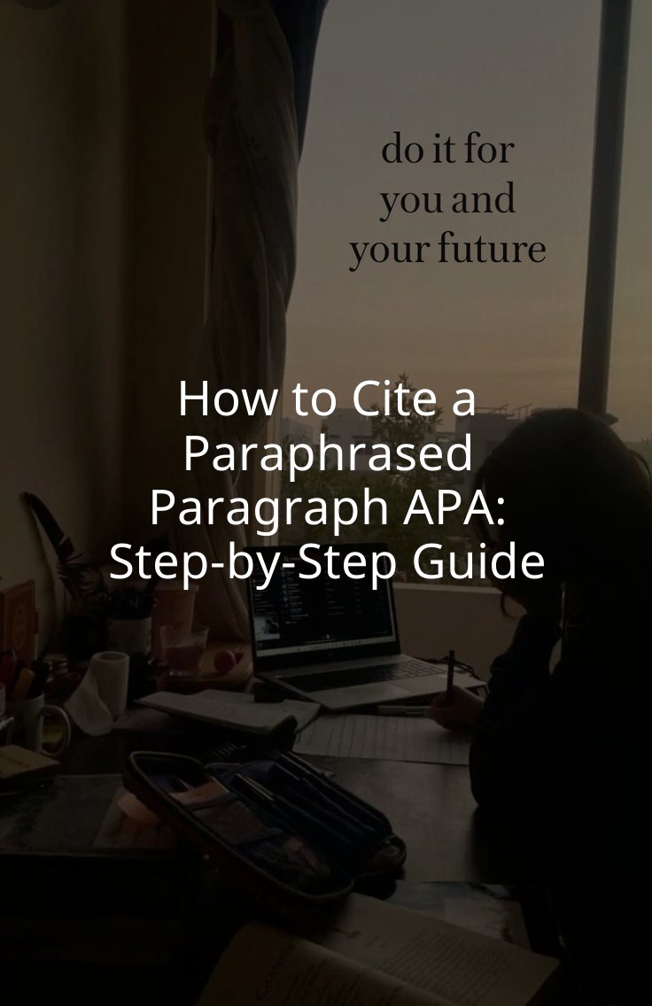 How to Cite a Paraphrased Paragraph APA: Step-by-Step Guide
