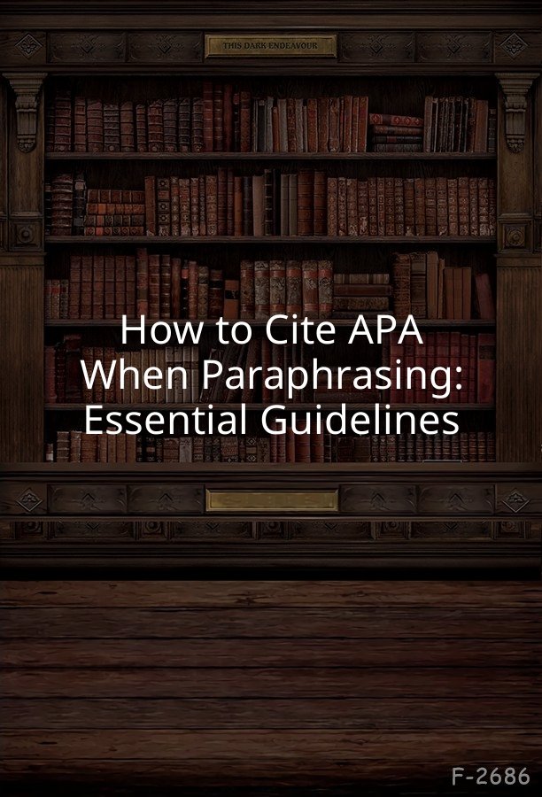 How to Cite APA When Paraphrasing: Essential Guidelines