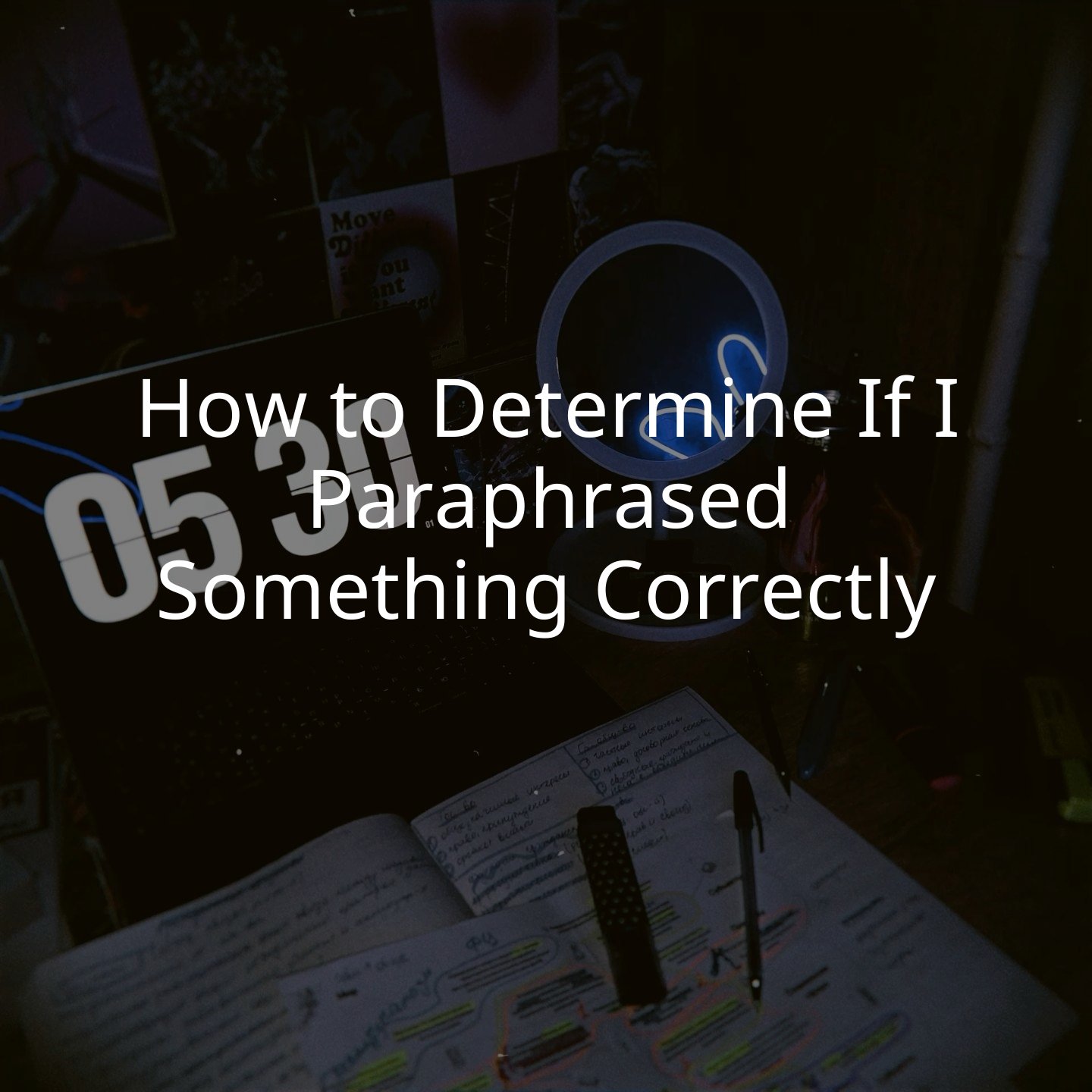 How to Determine If I Paraphrased Something Correctly