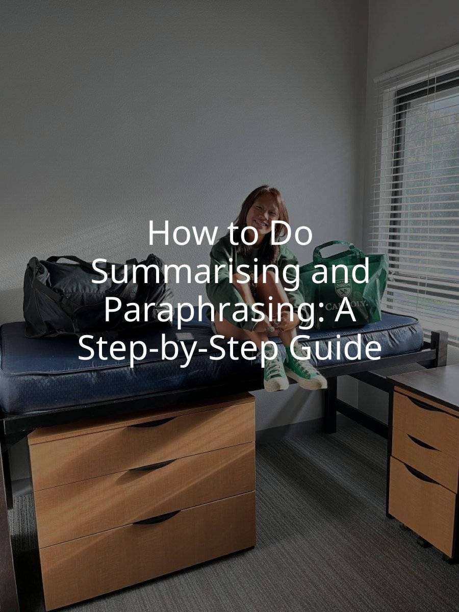 How to Do Summarising and Paraphrasing: A Step-by-Step Guide