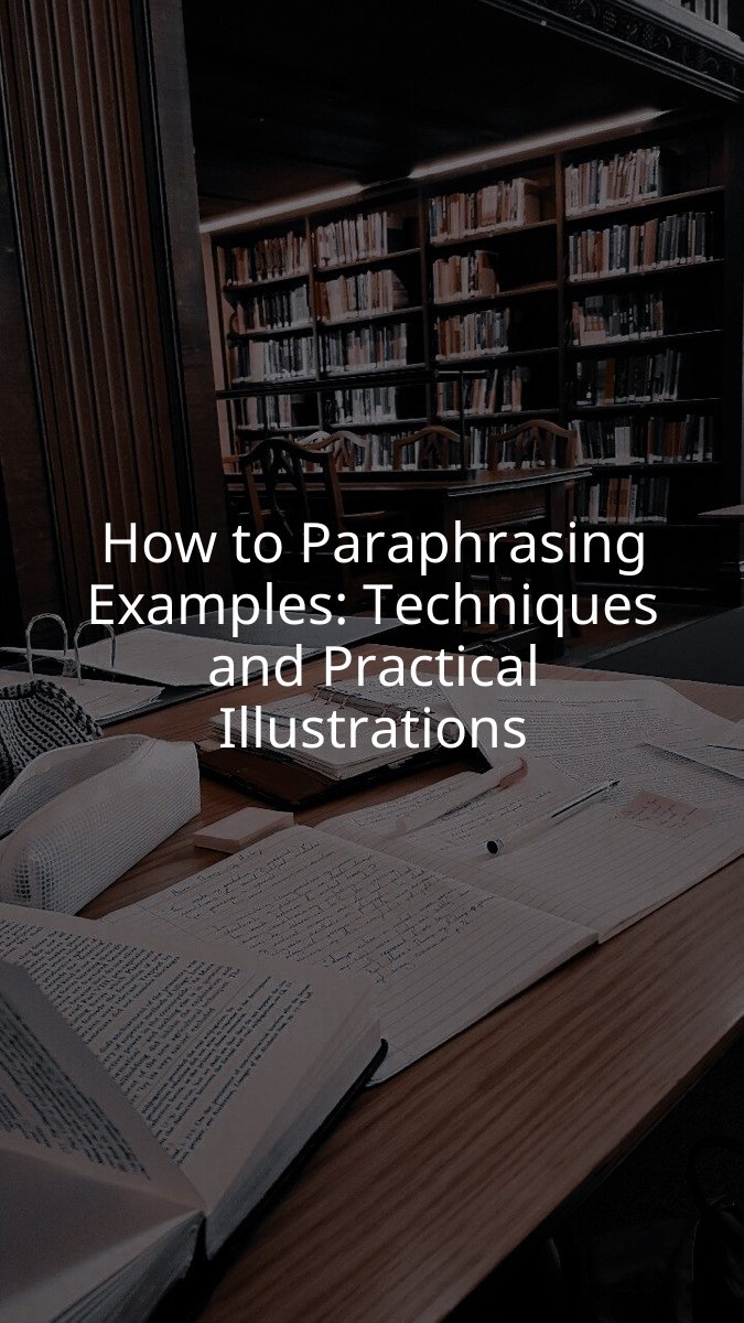 How to Paraphrasing Examples: Techniques and Practical Illustrations