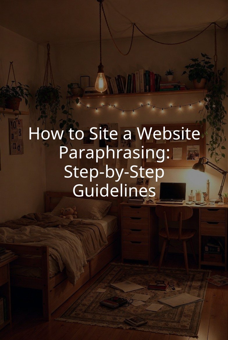 How to Site a Website Paraphrasing: Step-by-Step Guidelines