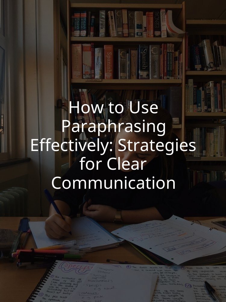 How to Use Paraphrasing Effectively: Strategies for Clear Communication
