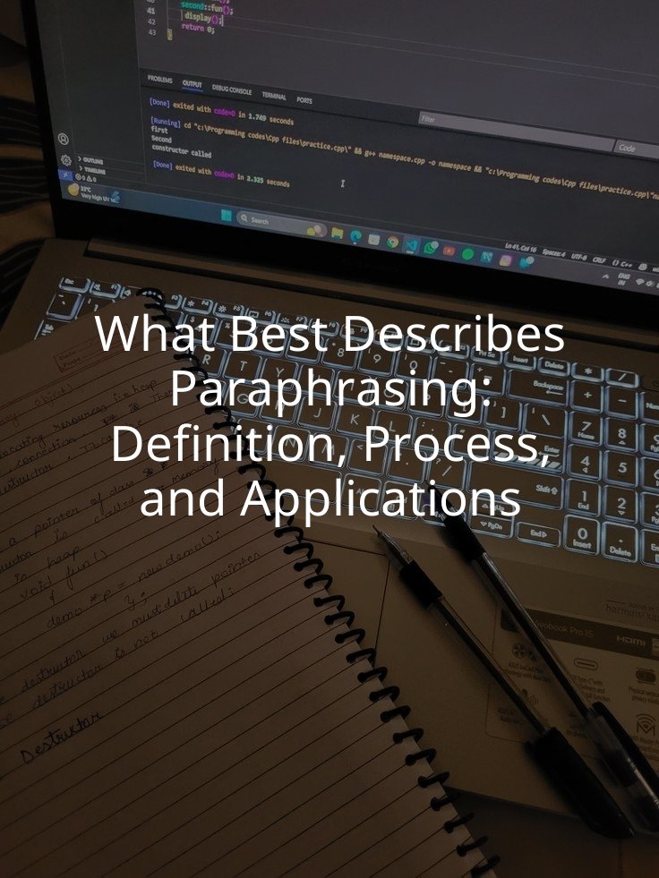 What Best Describes Paraphrasing: Definition, Process, and Applications