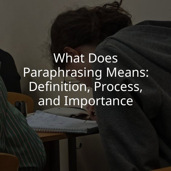 What Does Paraphrasing Means: Definition, Process, and Importance