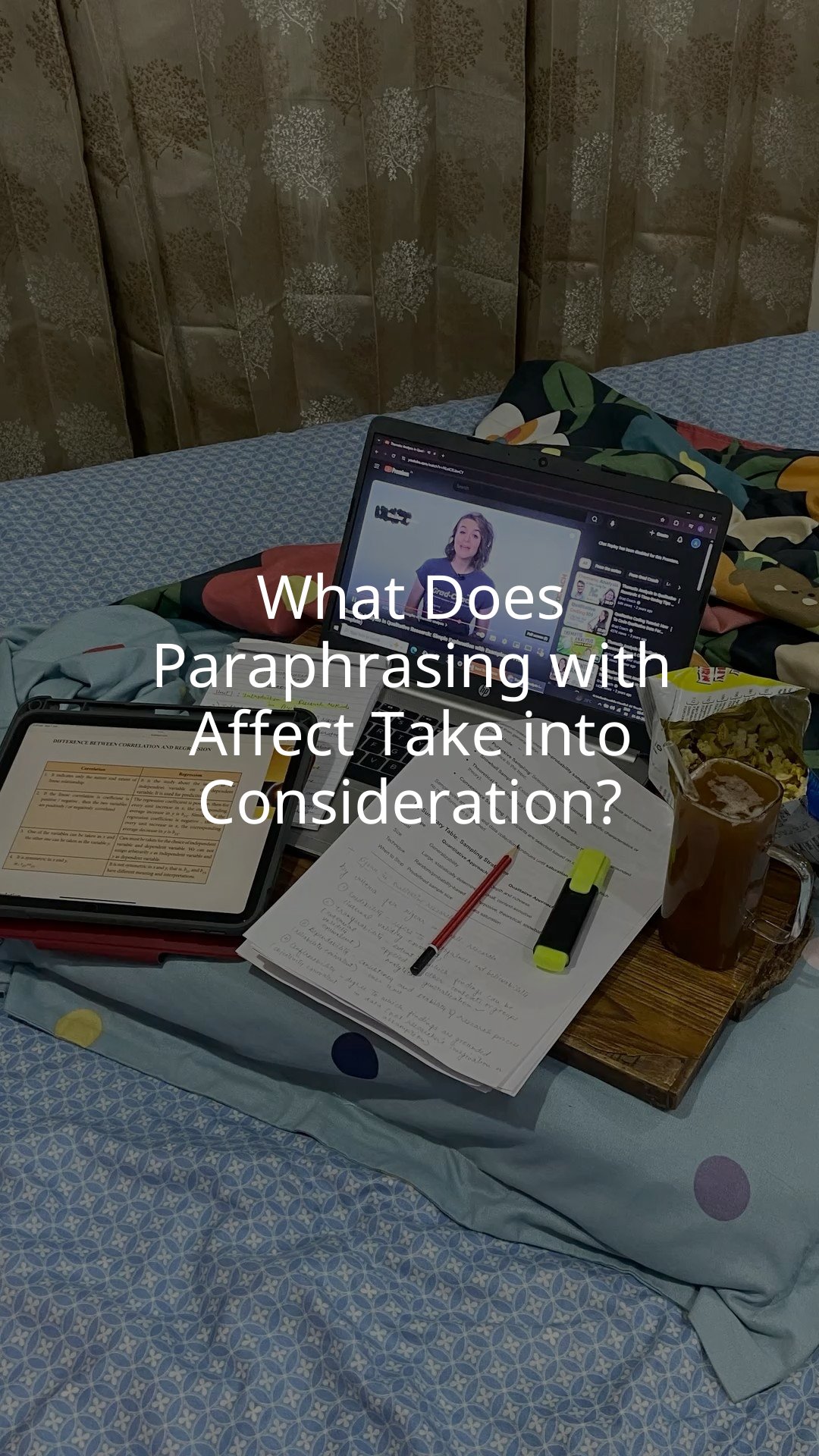 What Does Paraphrasing with Affect Take into Consideration?