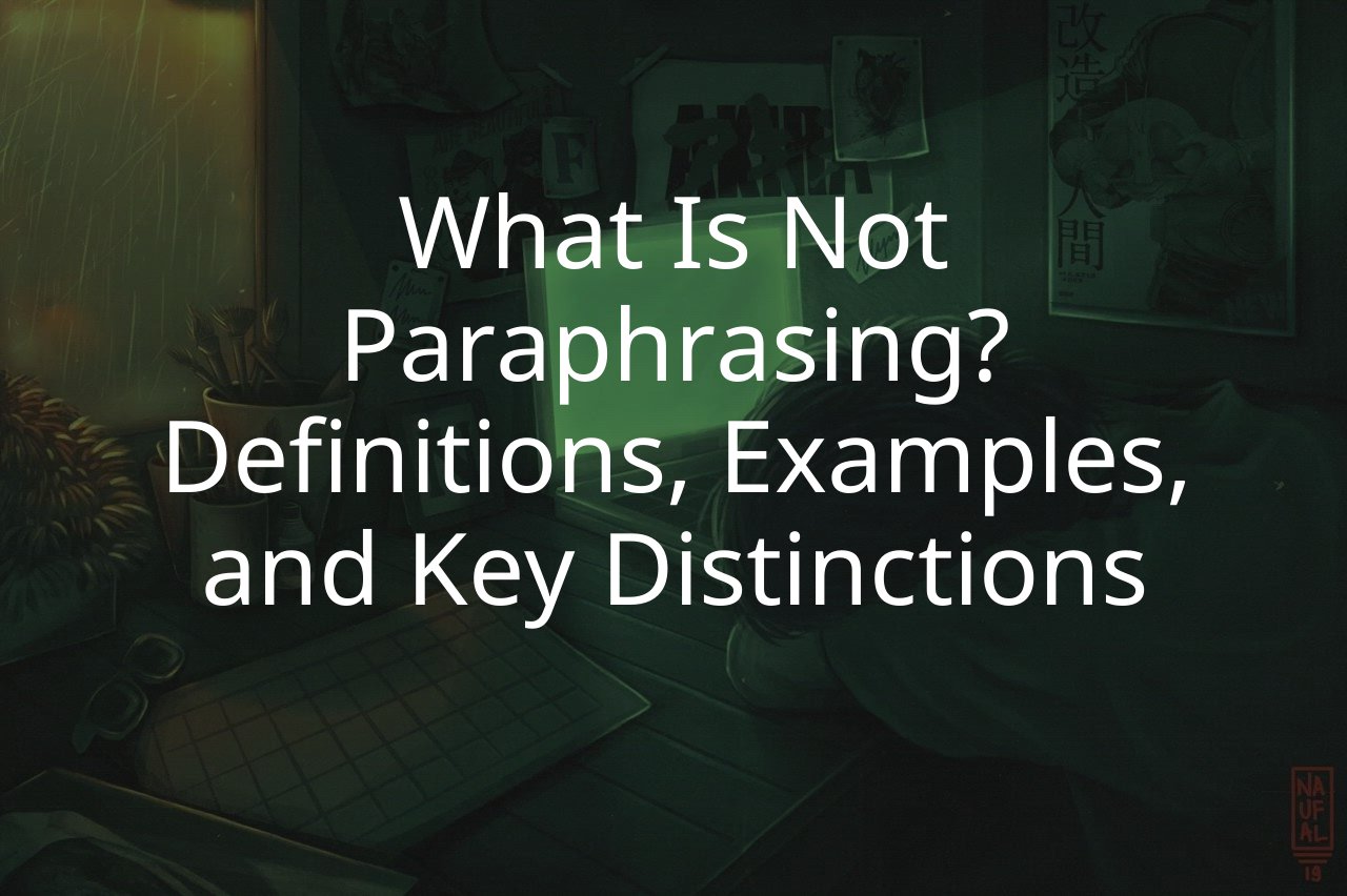 What Is Not Paraphrasing? Definitions, Examples, and Key Distinctions