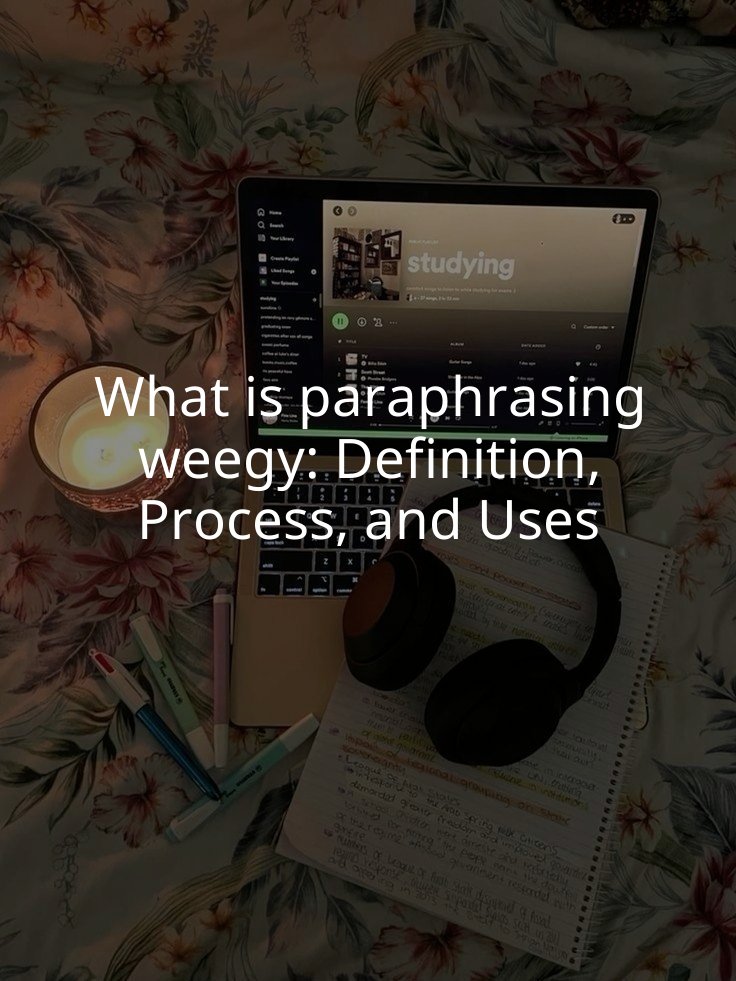 What is paraphrasing weegy: Definition, Process, and Uses