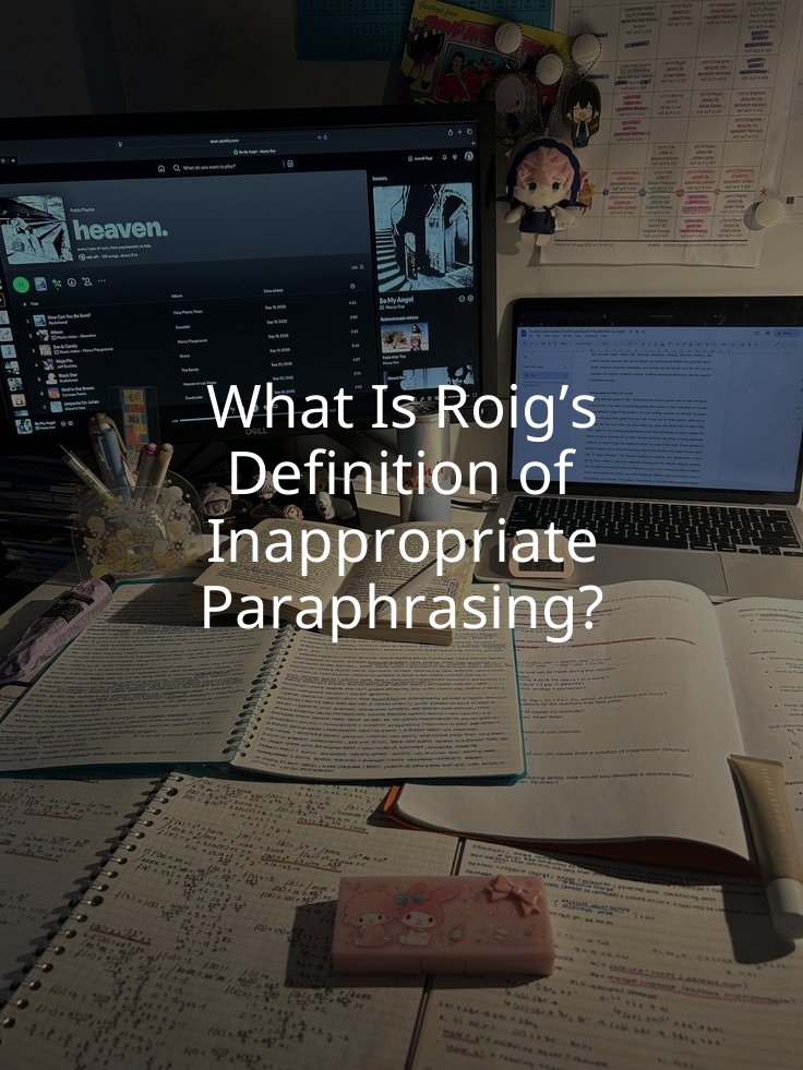 What Is Roig’s Definition of Inappropriate Paraphrasing?