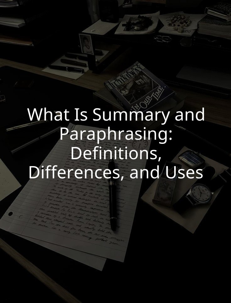 What Is Summary and Paraphrasing: Definitions, Differences, and Uses