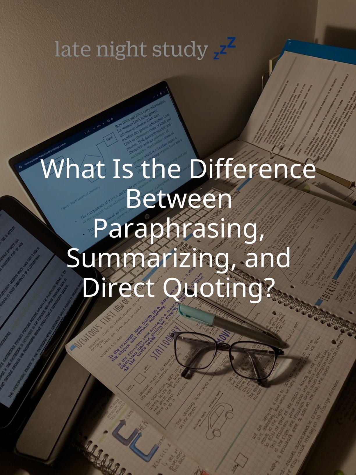 What Is the Difference Between Paraphrasing, Summarizing, and Direct Quoting?