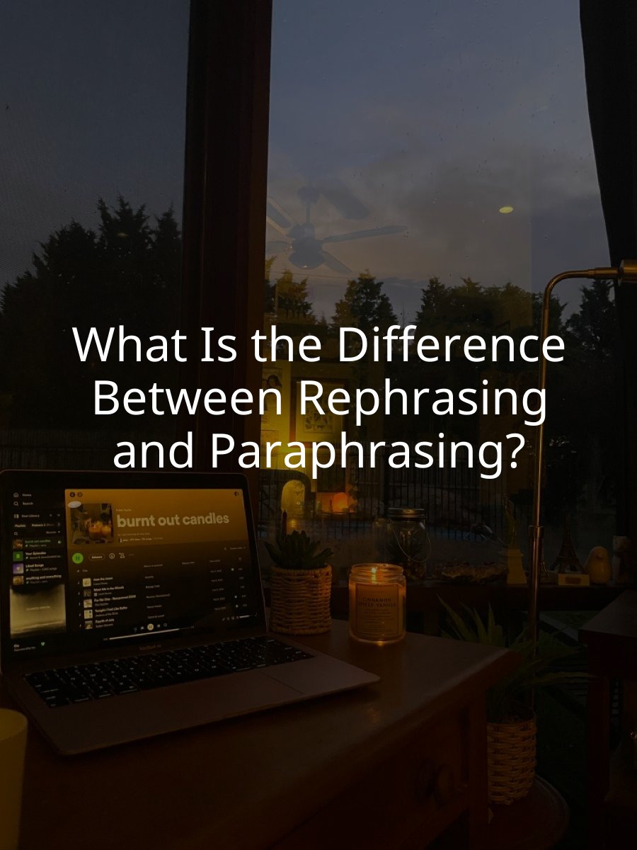 What Is the Difference Between Rephrasing and Paraphrasing?