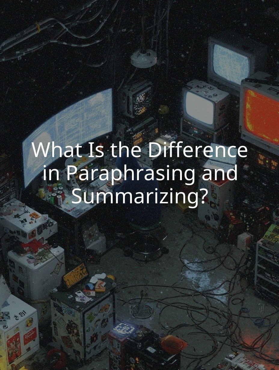What Is the Difference in Paraphrasing and Summarizing?