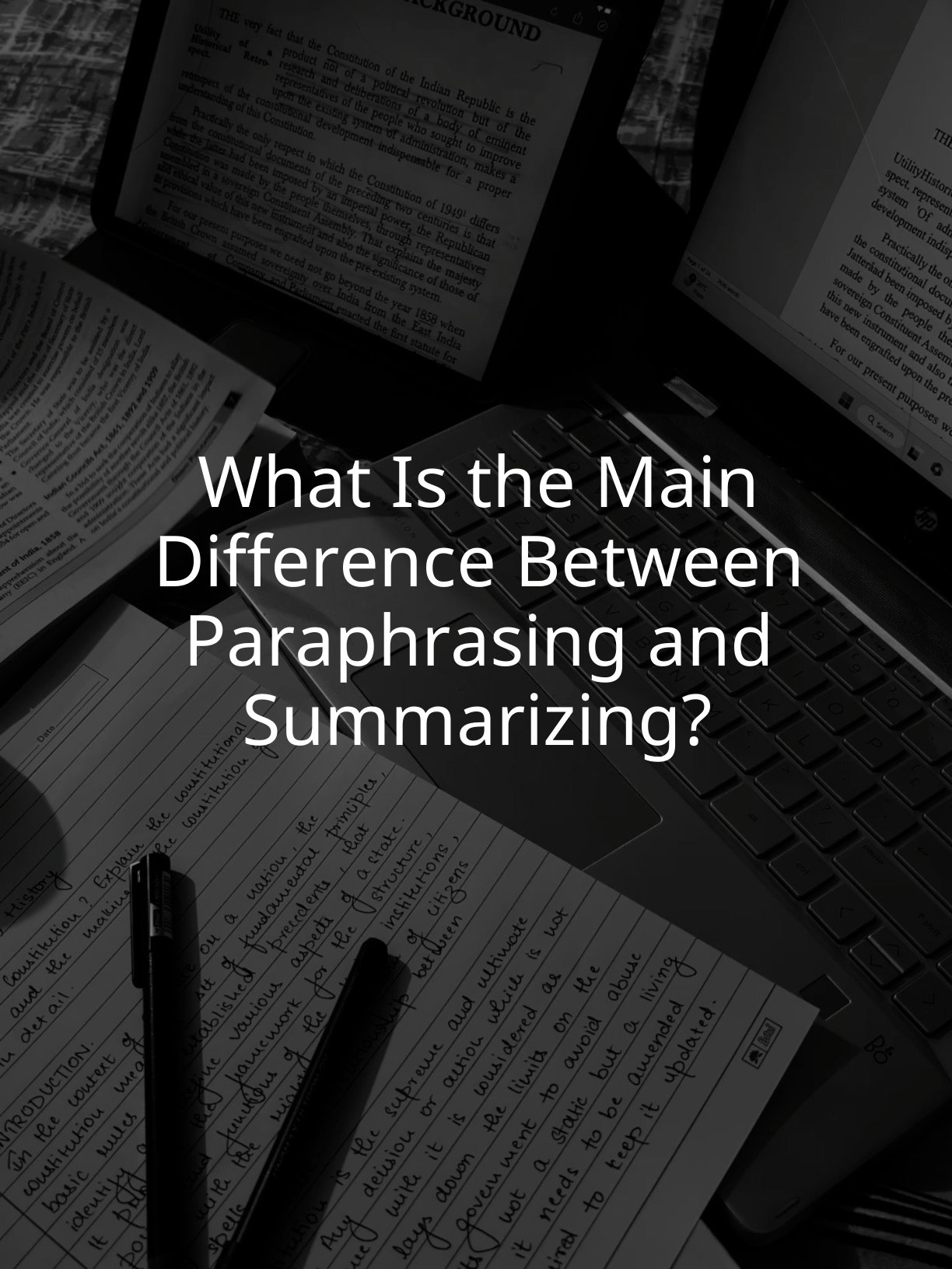 What Is the Main Difference Between Paraphrasing and Summarizing?