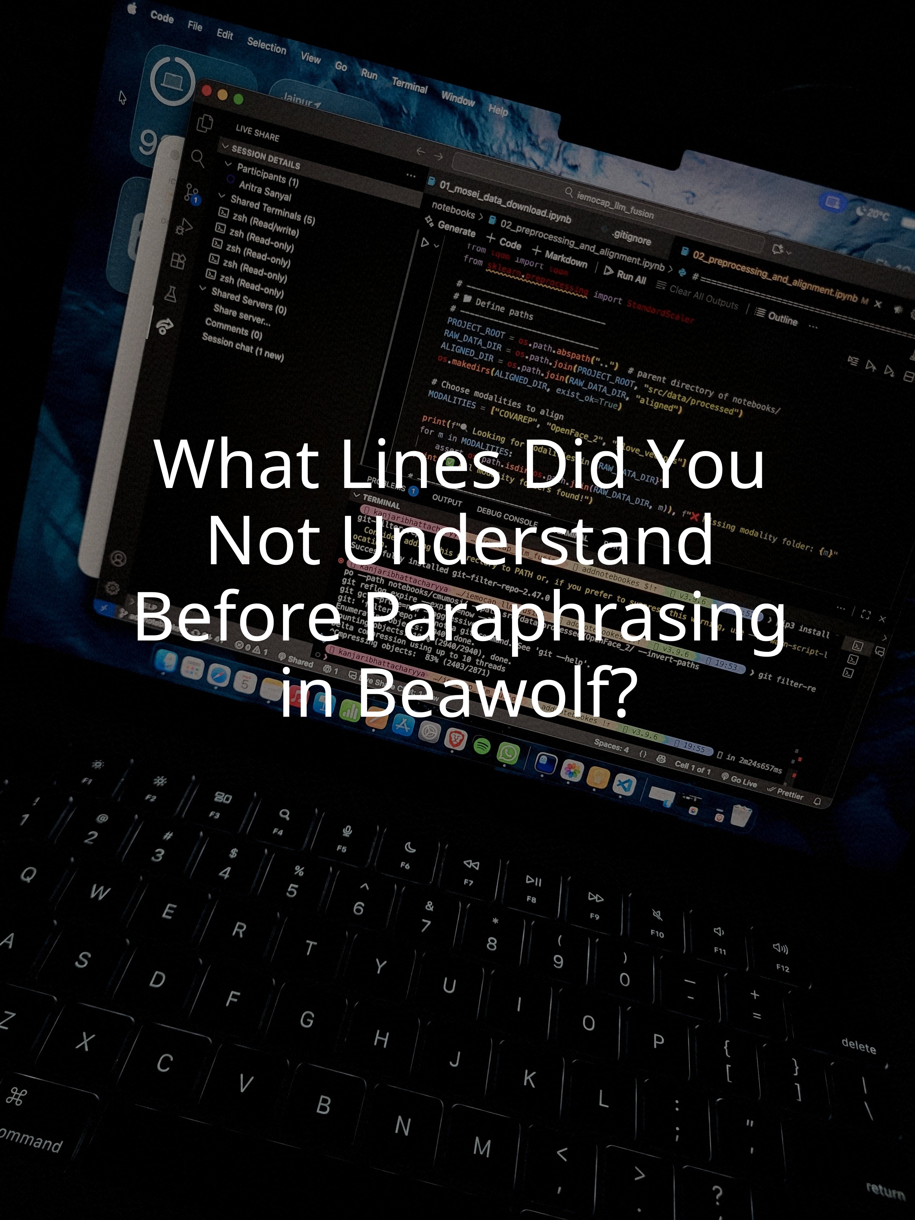 What Lines Did You Not Understand Before Paraphrasing in Beawolf?