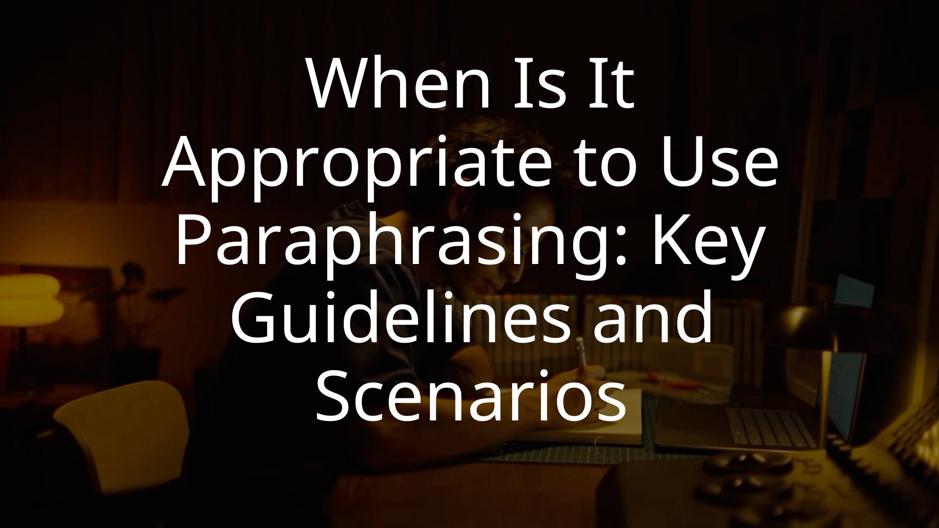 When Is It Appropriate to Use Paraphrasing: Key Guidelines and Scenarios