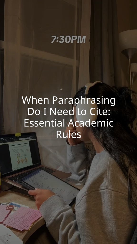When Paraphrasing Do I Need to Cite: Essential Academic Rules