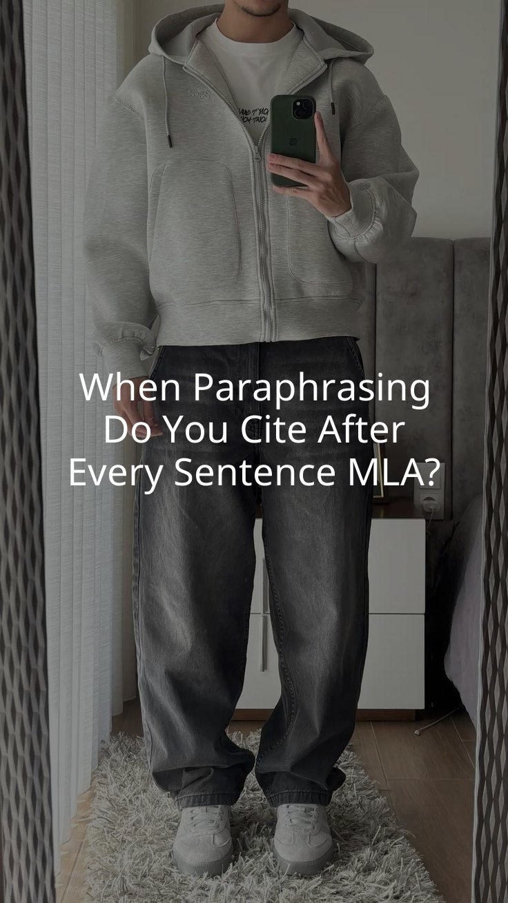 When Paraphrasing Do You Cite After Every Sentence MLA?