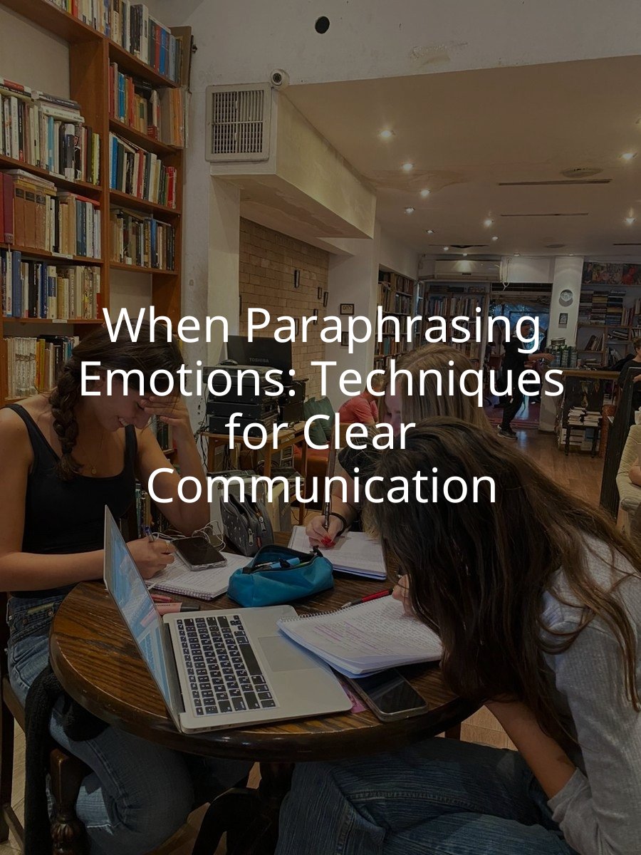When Paraphrasing Emotions: Techniques for Clear Communication