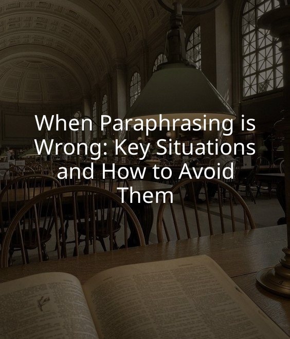 When Paraphrasing is Wrong: Key Situations and How to Avoid Them