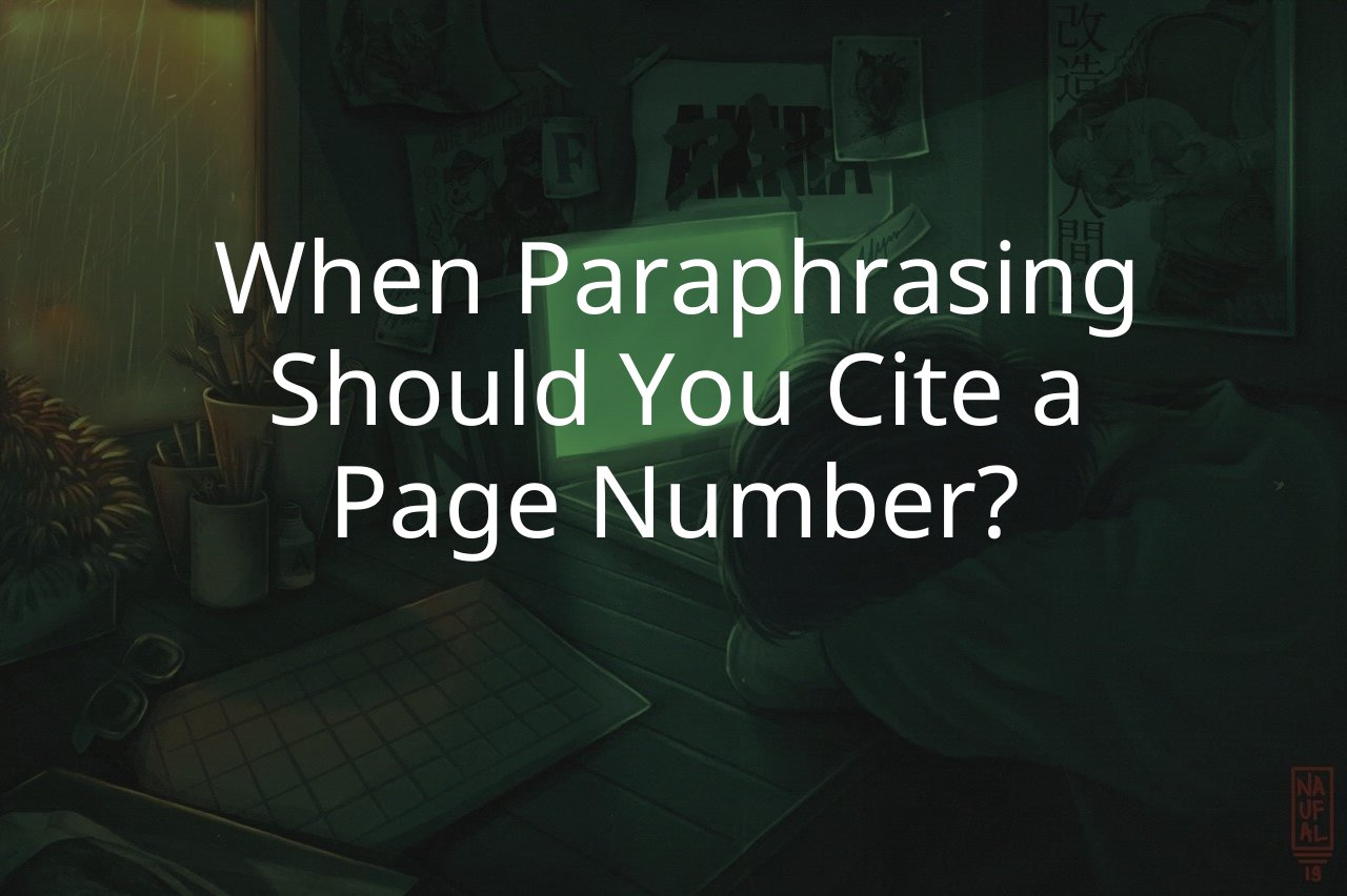 When Paraphrasing Should You Cite a Page Number?