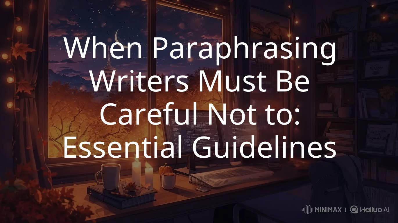 When Paraphrasing Writers Must Be Careful Not to: Essential Guidelines