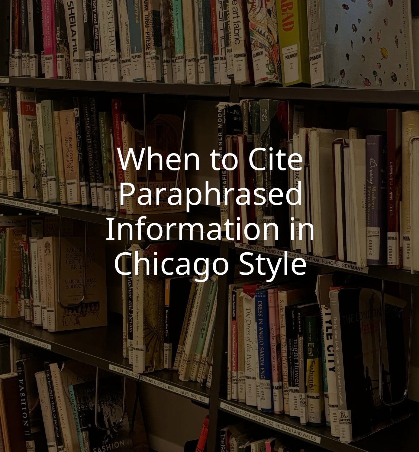 When to Cite Paraphrased Information in Chicago Style