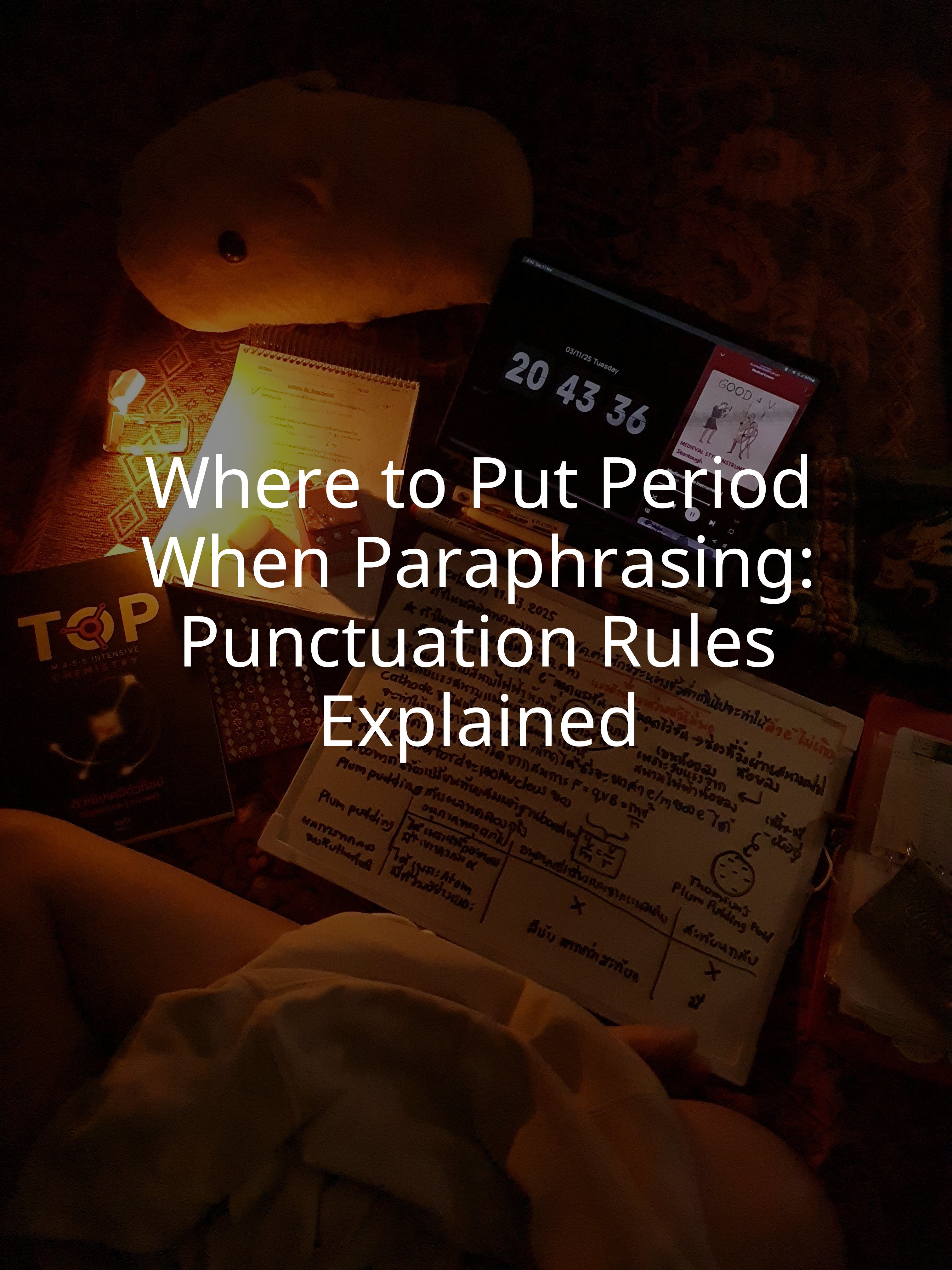 Where to Put Period When Paraphrasing: Punctuation Rules Explained