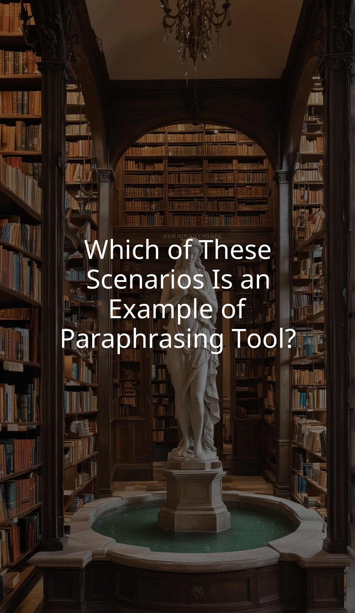 Which of These Scenarios Is an Example of Paraphrasing Tool?