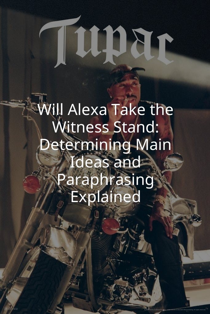 Will Alexa Take the Witness Stand: Determining Main Ideas and Paraphrasing Explained
