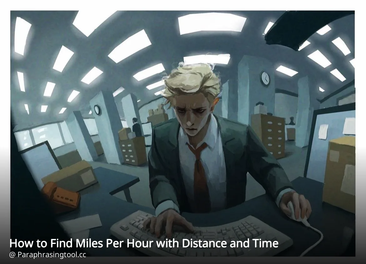 How to Find Miles Per Hour with Distance and Time