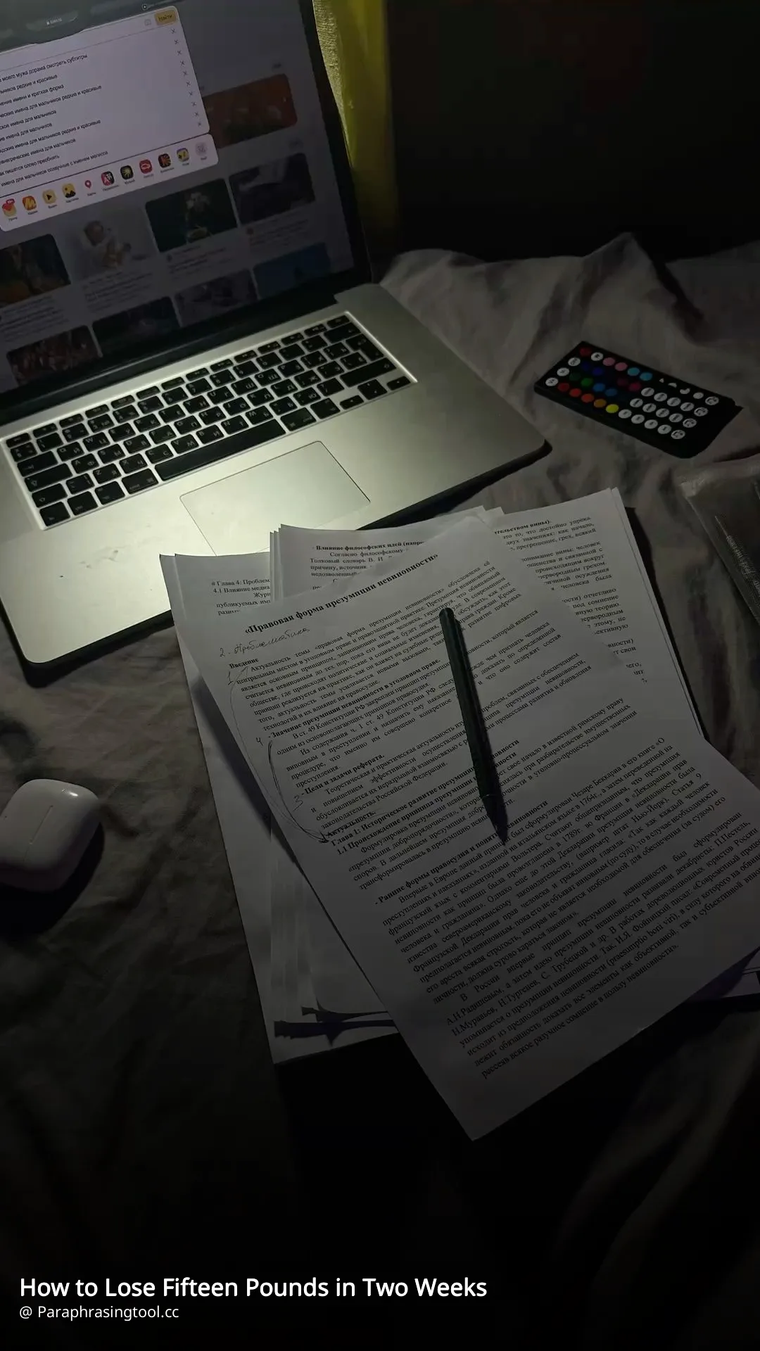 How to Lose Fifteen Pounds in Two Weeks