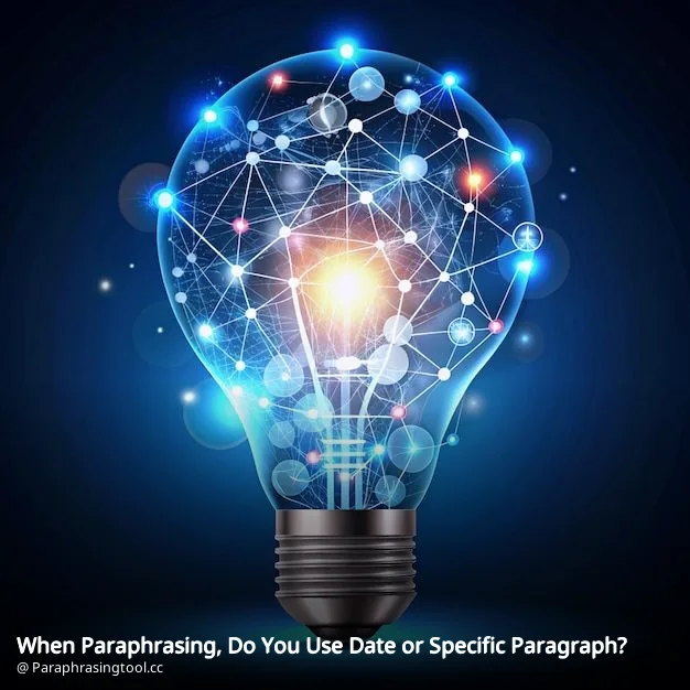 When Paraphrasing, Do You Use Date or Specific Paragraph?