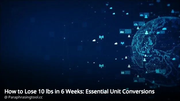 How to Lose 10 lbs in 6 Weeks: Essential Unit Conversions