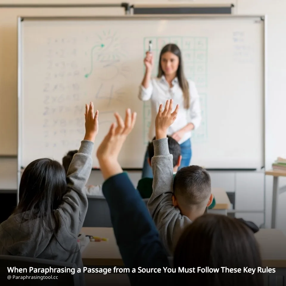 When Paraphrasing a Passage from a Source You Must Follow These Key Rules