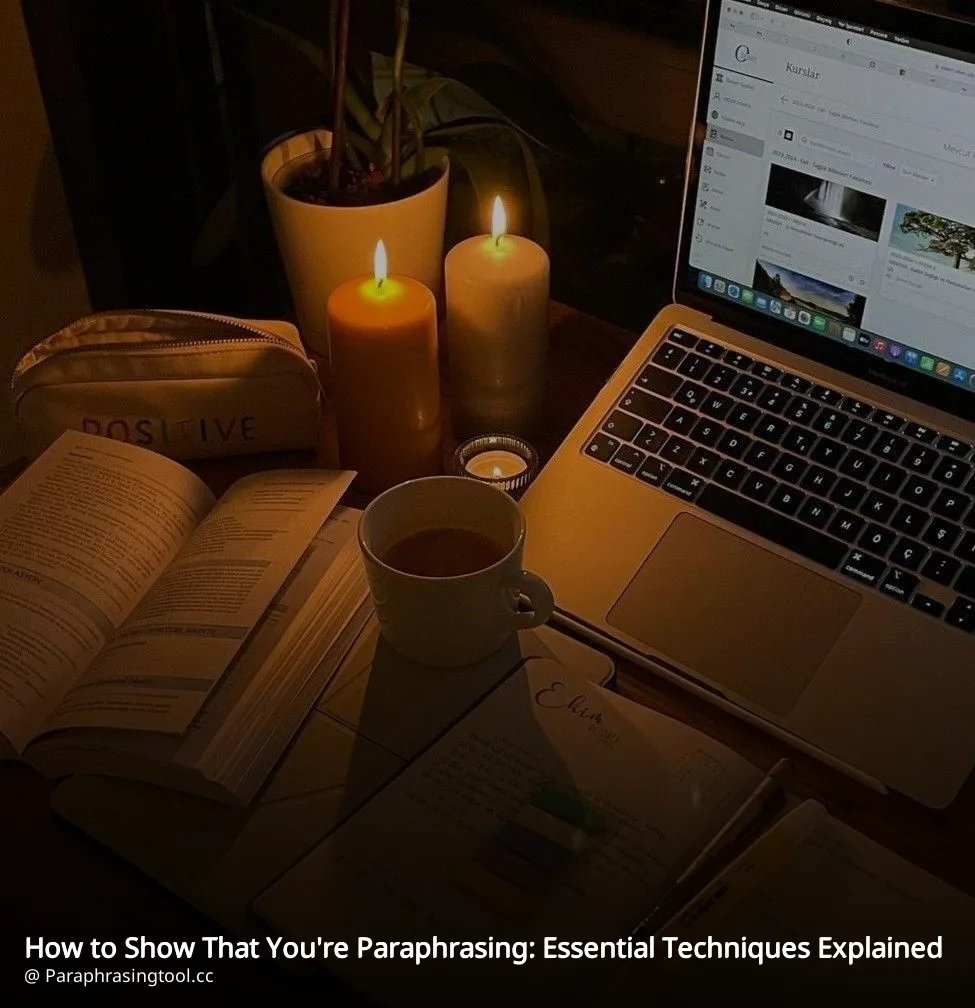 How to Show That You’re Paraphrasing: Essential Techniques Explained