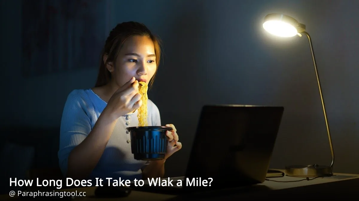 How Long Does It Take to Wlak a Mile?