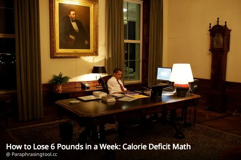 How to Lose 6 Pounds in a Week: Calorie Deficit Math
