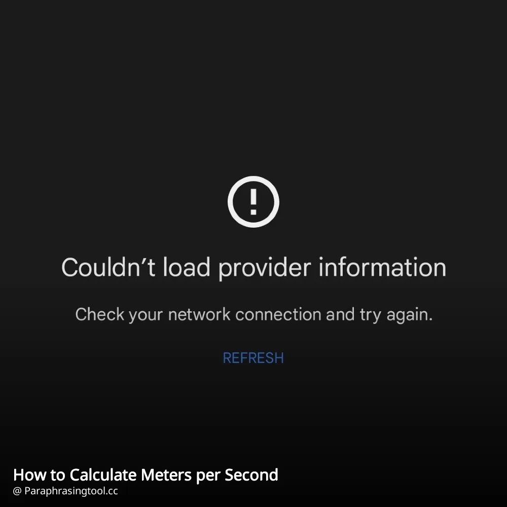 How to Calculate Meters per Second